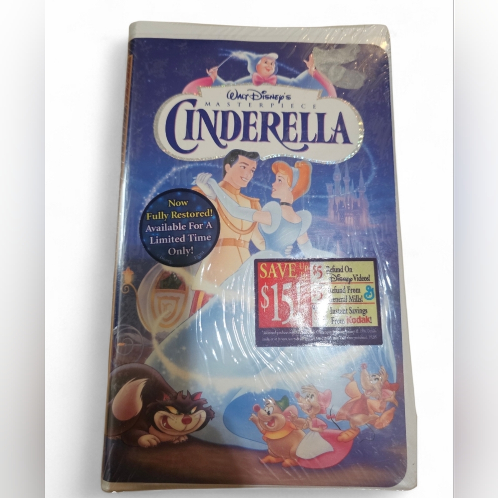 Disney Cinderella VHS - Blue and White